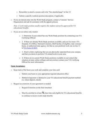 VA Work Study Guide PDF