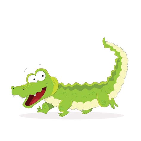 Premium Vector | Funny crocodile cartoon posing