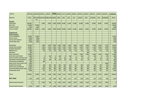 Cash flow statement Excel sheet | Templates at allbusinesstemplates.com