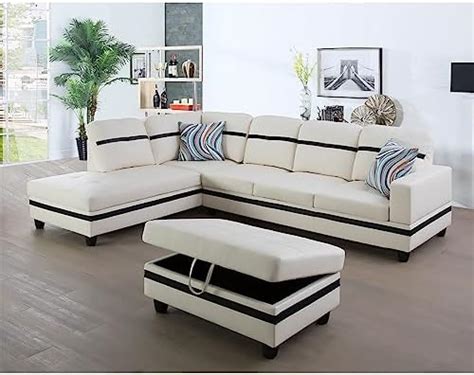 Amazon Acanva Luxury Modern Modular L Shape Sectional Sofa Set