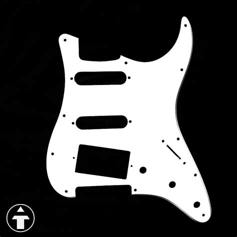 New Angled Slanted Humbucker Hss Strat Pickguard White Ply Reverb