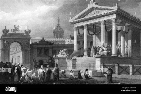 Reconstruction temple at pompeii Black and White Stock Photos & Images - Alamy