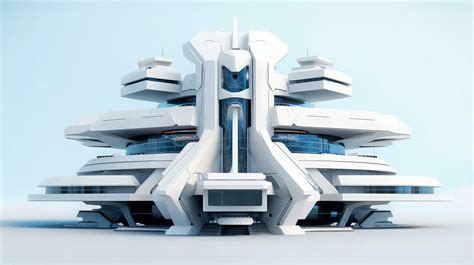 3d Futuristic Sci Fi White City Architecture With Organic Skyscrapers