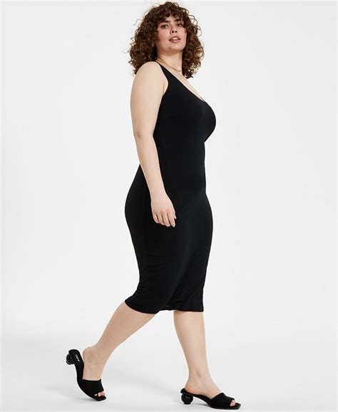 Bar Iii Trendy Plus Size Sleeveless Bodycon Midi Dress Created For