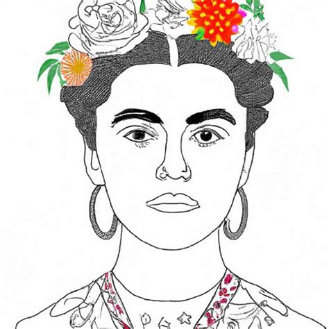 Desenhos De Frida Kahlo Para Imprimir E Colorir Nbkomputer