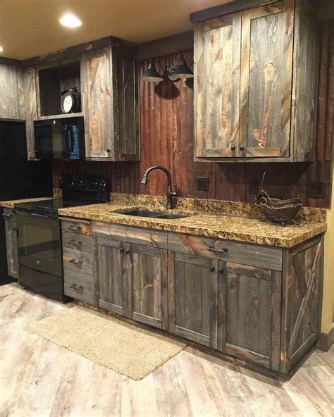 Barn Wood Kitchen For The Home Rustic Kitchen Cabinets Farmhouse