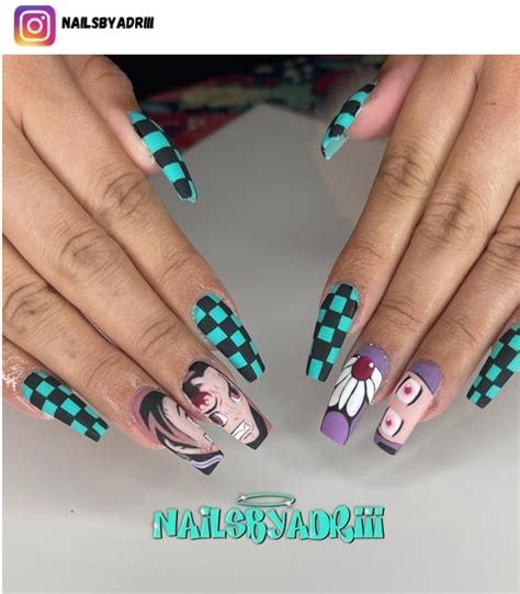 Demon Slayer Nail Art Designs For Nerd About Town