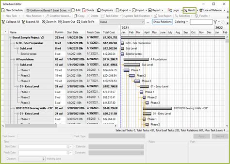 Schedule Editor Palette BEXEL Manager Help Center