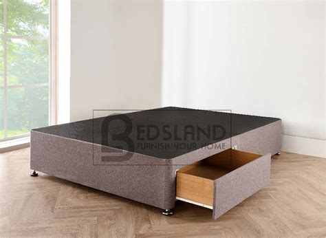 Grey Linen Look Divan Base - Discount bed shop