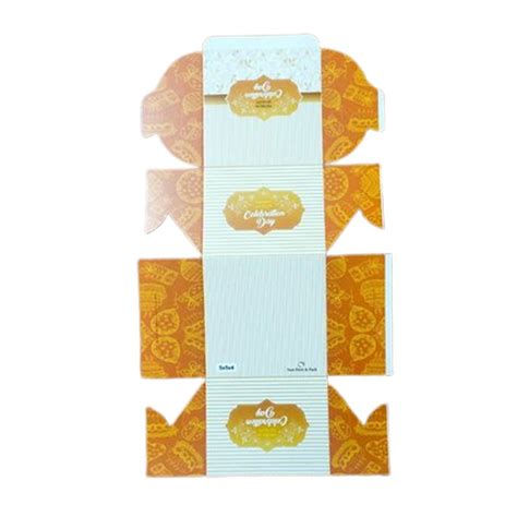 Yellow And White Inch Printed Cake Packaging Box Gsm At Rs