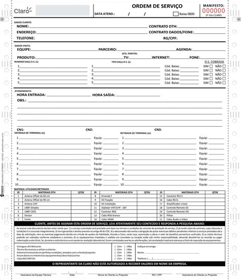 Ordem De Servi O Formidan Formul Rio Cont Nuo