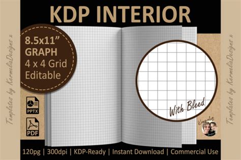 8 5x11 Graph Interior Template Bleed Graphic By Kermeliadesigns · Creative Fabrica