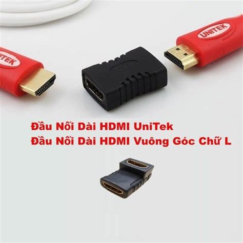 Đầu Nối Hdmi Unitek Xịn Đầu Đổi Góc Chữ L 2 Đầu Âm Đầu Nối Hdmi