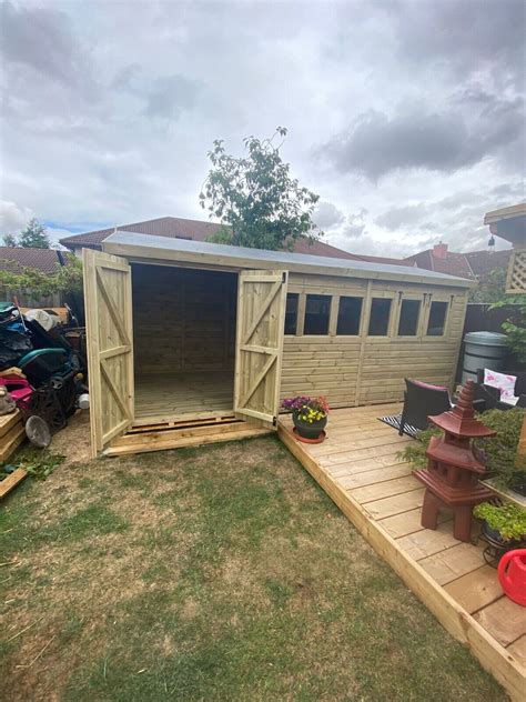 Garden Shed Super Heavy Duty Tanalised X Apex Mm T G X Ebay