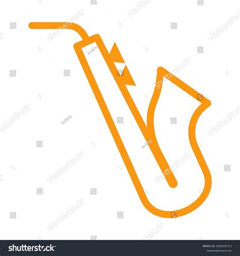 Saxophone Icon Emoji Isolated On White Stock Vector (Royalty Free ...