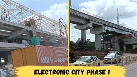 Electronic City Metro Station Construction Progress Namma Metro