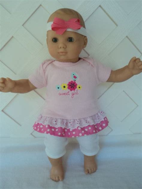 Doll Clothes Bitty Baby Girl 3 Pc Cute Pants Dress Outfit Etsy Doll