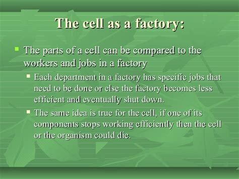 The Cell Factory Ppt