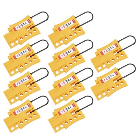 Fyydes 10pcs 3mm Lockout Tagout Lock Durable 4‑hole Insulated Nylon