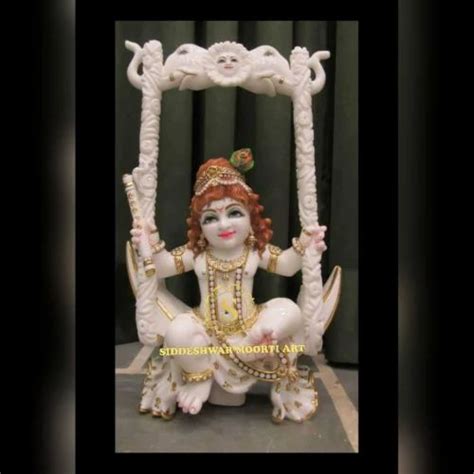 Traditional Hindu Gold Plated Marble Bal Gopal Statue Home At Rs 42000