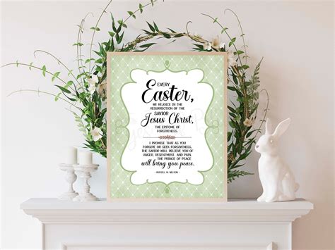 Bring You Peace Easter Printable Russell M Nelson Easter Quote Lds Easter Lds Ward Ts Lds