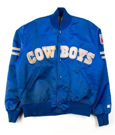 Blue Satin Starter Super Bowl LVIII Dallas Cowboys Post Malone Jacket