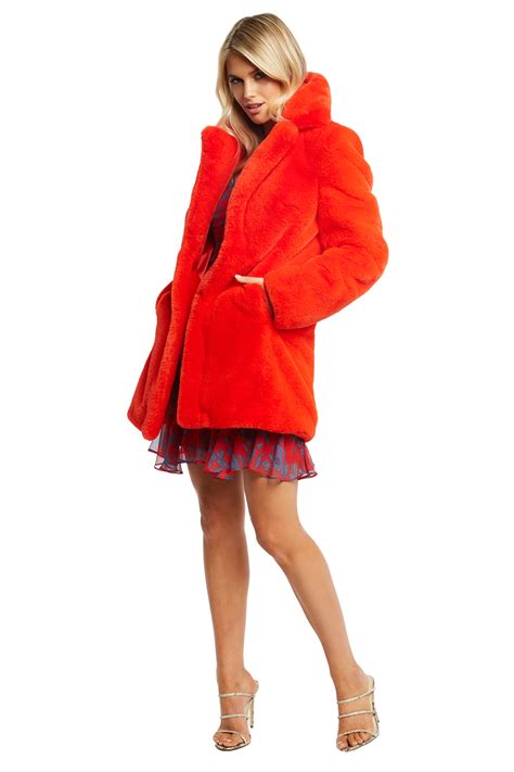 Faux Fur Midi Coat Ladies Clothing And Jackets And Coats Bardot