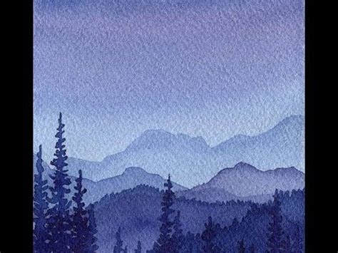 Atmospheric Perspective Exercise In Watercolor Watercolor Mountains