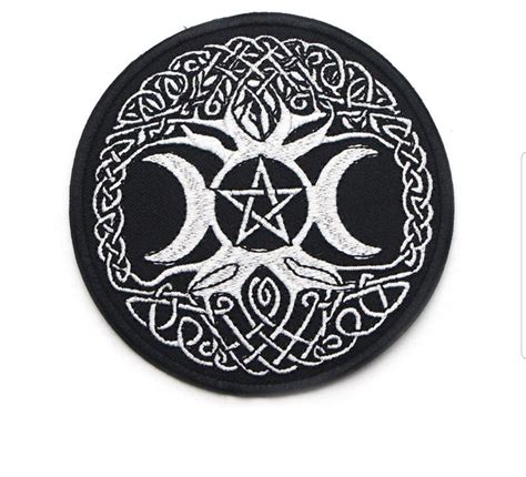 Wiccan Symbols In 2020 Triple Moon Goddess Embroidered Patches