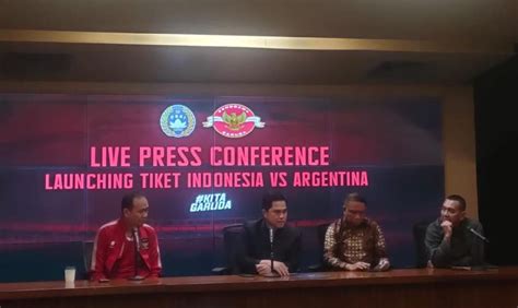 PSSI Umumkan Harga Tiket Timnas Indonesia Vs Argentina Paling Murah