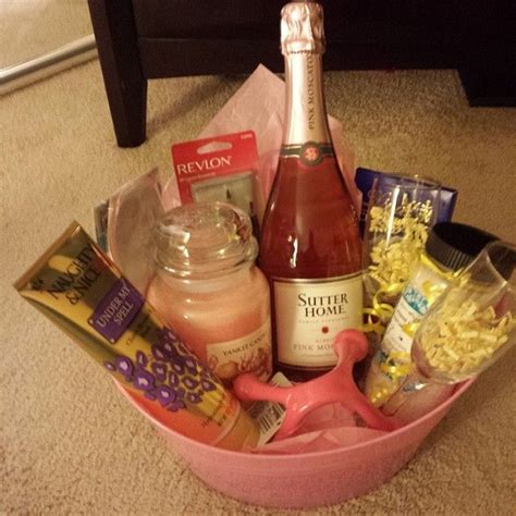 Spa Themed Gift Basket Idea Wine Glasses Bottle Of Wine Lotion Candle