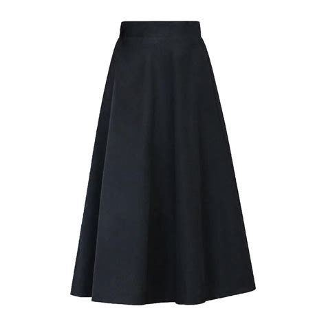 Women Winter Vintage High Elastic Waist A Line Pleated Wool Midi Skirt Lady Skirt Vacation