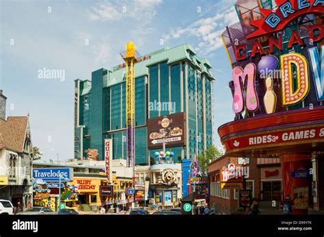 Looking Down Clifton Hill Towards The Sheraton On The Falls Hotel In