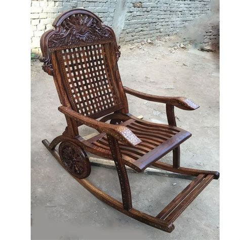 Dark Brown Teak Wood Rocking Chair Without Cushion At Rs In Roorkee