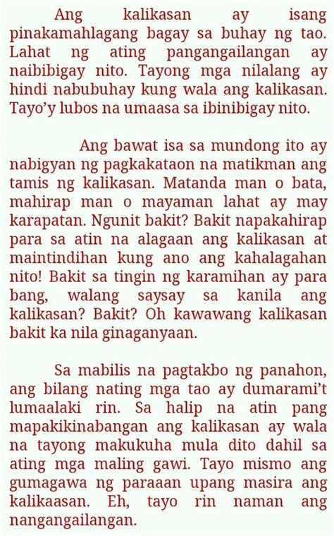 Talumpati Ng Kalikasan Brainlyph