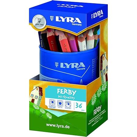 Lyra Ferby L3621120 Etui De 12 Crayons De Couleur Triangulaires 6 25 Mm