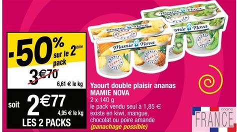 Promo Yaourt Mamie Nova Chez Cora