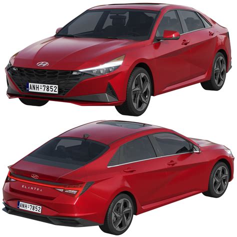 Hyundai Elantra 3d Model For Corona