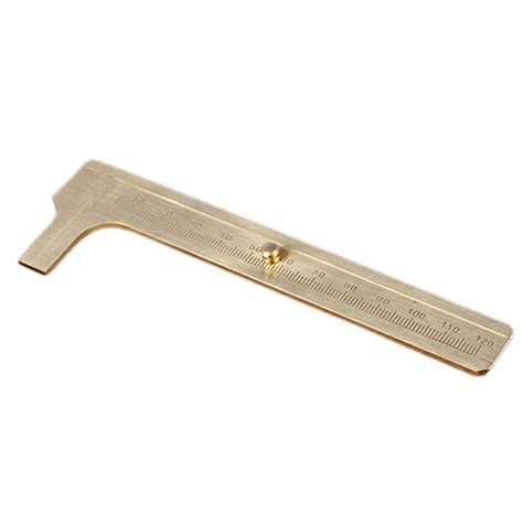 1Pieces Retro Vernier Caliper Copper Alloy Mini Brass Sliding Pocket