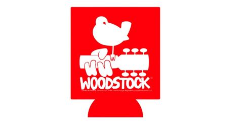 Woodstock Logo Can Can Cooler White Logo