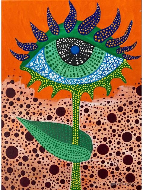 Yayoi Kusama Inspired Eye Sticker By Ryleighhightree Redbubble