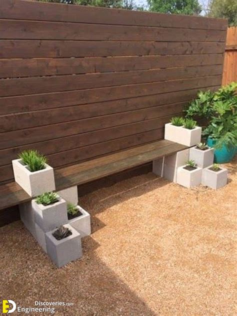 Concrete Block Bench