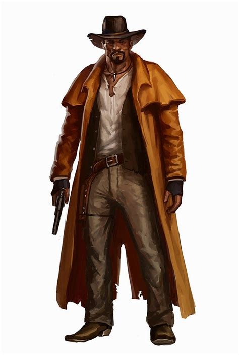 Malcom Western Gunslinger Art Cowboy Character Design Western Art