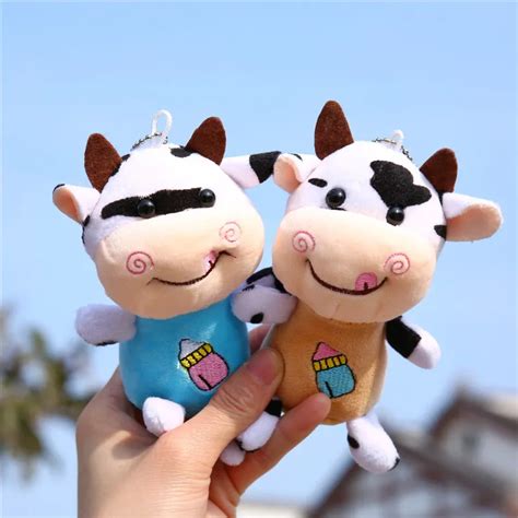 Cow Keychain Laughs Plush | 15cm Plush Stuffed Cow Keychain - Plushie Pulse