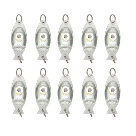 10Pcs LED Underwater Fishing Lure Light Eye Shape Deep Drop Underwater