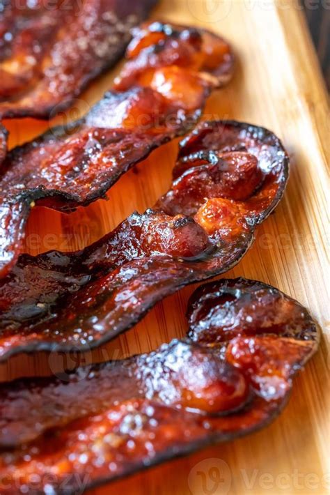 Fried bacon strips 16206738 Stock Photo at Vecteezy