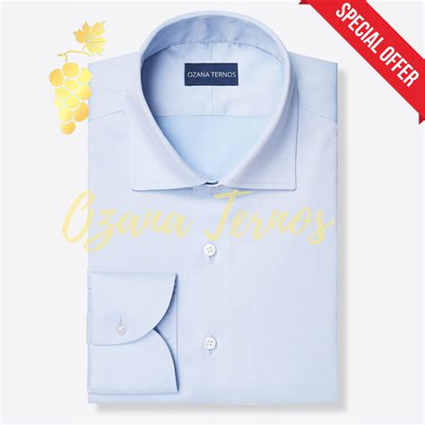 Camisa Social slim Azul Claro Promoção Ozana ternos