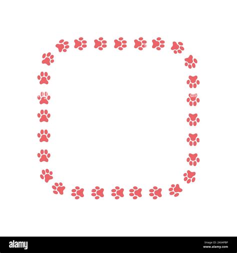 Cute Paw Print Border