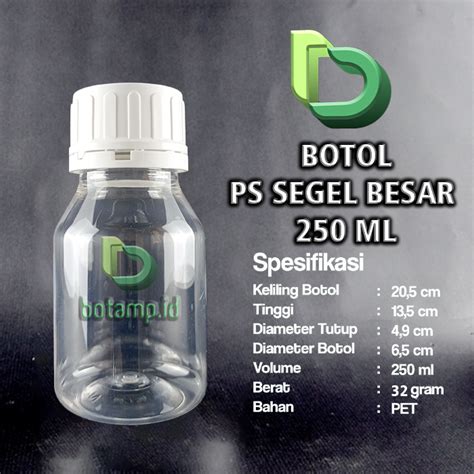 Botol Ps Ml Tutup Seal Liner Aluminium Botamp Id