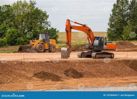 Road Construction Equipment Stock Photo - Image of development, barrier ...